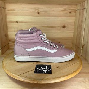 Vans Round Toe High Top Pink Sneaker Shoes US 11